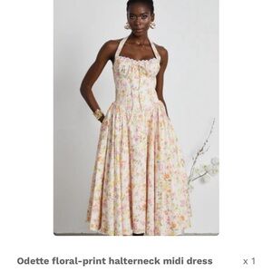 Floral Halterneck Midi Dress